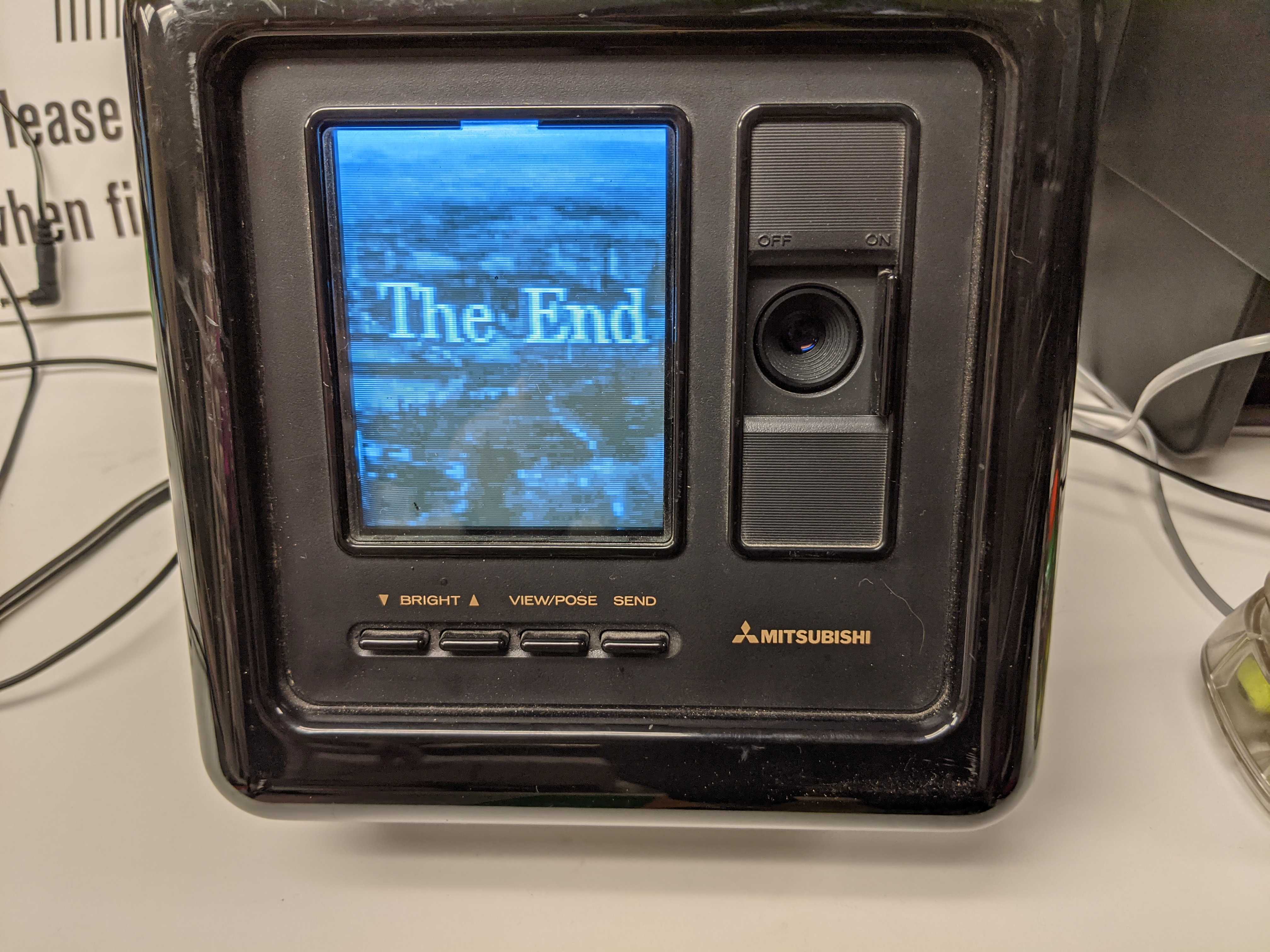 still of "The End" from movie "Mary Poppins" shown on Mitsubishi videophone