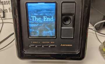 still of "The End" from movie "Mary Poppins" shown on Mitsubishi videophone