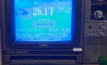 Fujinet Displaying local Boulder, CO weather